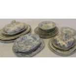 Quantity of Victorian Asiatic Pheasant & similar meat plates, tureens & dishes