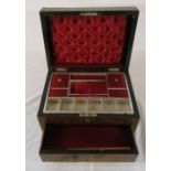 Victorian sewing box H 27.5 cm D 19.5 cm H 15 cm