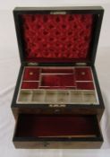 Victorian sewing box H 27.5 cm D 19.5 cm H 15 cm