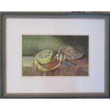 Framed still life watercolour by Russian artist Olga Shishkina (b.1964) 41 cm x 32 cm (size