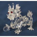 Boxed Swarovski 1997 'Fabulous Creatures' - The dragon H 9.5 cm L 13.5 cm