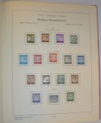 Collection of West Berlin stamps in an Abrix album 1957 to 1982 on printed pages, later issues on