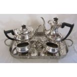 Viners silver plated tea set and tray etc