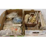 2 boxes of stamps (some in packets) - a large amount of loose and on cover