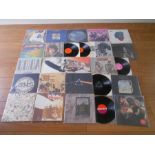 Approximately 60 LP records including Led Zepplin, Fairport Convention, Amon Duul, The Sweet, Eric