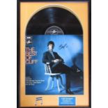 Framed and hand signed Cliff Richard LP together with certificate of authenticity 39 cm x 58 cm (