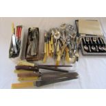 Selection of silver plated cutlery etc
