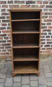 Waterfall front bookcase H 135 cm L 55 cm