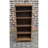 Waterfall front bookcase H 135 cm L 55 cm