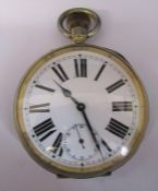 Nickel cased Goliath pocket watch case no 1513080 D 7.5 cm