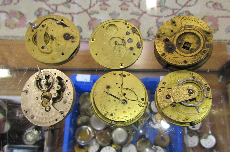 Quantity of pocket watch parts inc some silver - Image 2 of 4