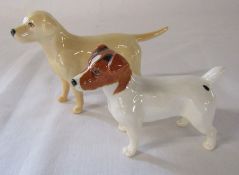 2 Beswick dogs - Jack Russell & Labrador