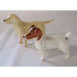 2 Beswick dogs - Jack Russell & Labrador