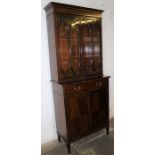 Edwardian mahogany Georgian style display cabinet