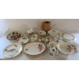 Various ceramics inc Duchess, Royal Worcester, Sylvac, Wade and Johnson Bros (2 boxes)