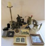 Various ceramics, pocket watches and brassware inc Sievert etc