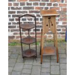 Edwardian plant stand & a cake stand