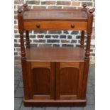 Victorian mahogany dumb waiter/buffet with fluted columns H 122cm W 77cm D 46cm