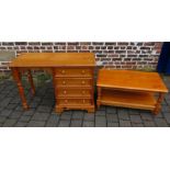 Pine dressing table / desk & a pine coffee table