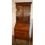 Chippendale style bureau bookcase