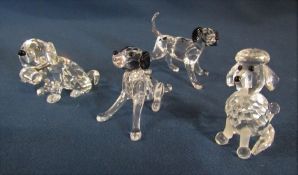 Swarovski crystal St Bernard puppy 201111, dalmation puppy (sitting) 628909, dalmation puppy (