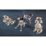 Swarovski crystal St Bernard puppy 201111, dalmation puppy (sitting) 628909, dalmation puppy (