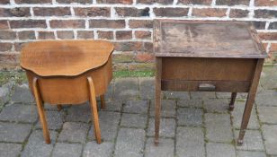 2 sewing tables with contents