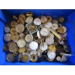 Quantity of pocket watch parts inc some silver