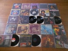 Approximately 60 LP records including Jimi Hendrix, The Doors, Incredible Sting Band, Rory Gallagher