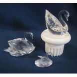 Selection of 3 Swarovski swans inc centenary swan 187407 (all boxed)