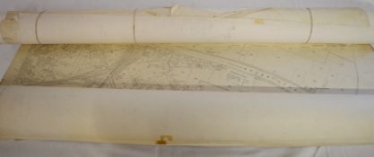 Large quantity of early 20th century Ordinance Survey plans of Nottinghamshire, Yorkshire &