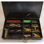 Shaw & Sons Desk Sundries tin containing pen nibs including gold plated