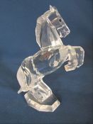 Boxed Swarovski crystal rearing horse H 11 cm