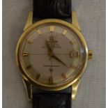 Omega Constellation steel & possibly 18ct gold gents automatic wrist watch