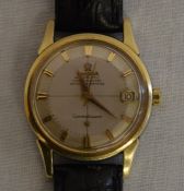 Omega Constellation steel & possibly 18ct gold gents automatic wrist watch