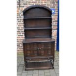 Dark oak Dutch dresser L 91 cm D 40 cm H 185 cm