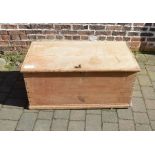 Victorian pine blanket box D 60cm W 108cm Ht 50cm