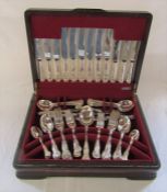 Cased silver plate canteen of cutlery by P Bros