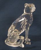 Boxed Swarovski crystal panther H 10 cm