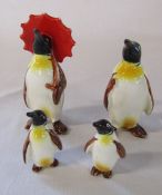 Beswick penguin family H 11 cm, 9.5 cm and 5 cm