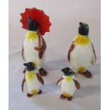 Beswick penguin family H 11 cm, 9.5 cm and 5 cm