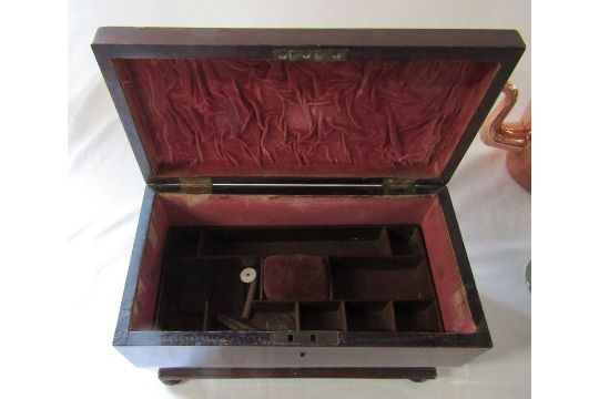 Various ceramics inc Ringtons, silver plate, sewing box (af), copper kettle etc - Image 3 of 3