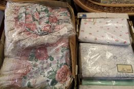 2 boxes of duvet covers / curtains