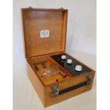 1950s high frequency hair & scalp treatment machine by Arthur J Pye in wooden case