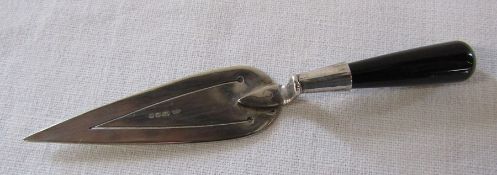 Silver bookmark in the shape of a trowel London 1990 L 8 cm total weight 4.8 g