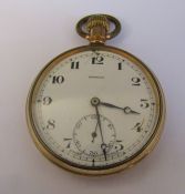 Gold plated Pinnacle pocket watch 7 jewels swiss made