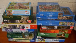 17 boxed jigsaw puzzles