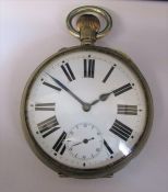 Nickel cased Goliath pocket watch case no 1414520  D 7.5 cm