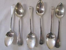 Set of 6 Georgian silver teaspoons London 1831 weight 2.25 ozt