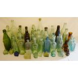 Large collection of 19th/20th century glass bottles including a number of Lincolnshire